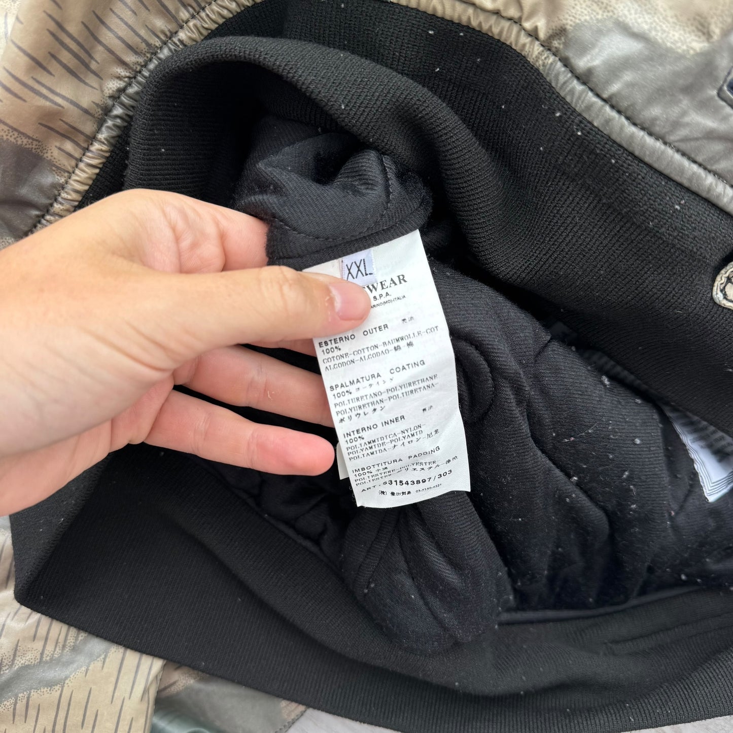 Stone Island ‘Ice Camouflage’ Quilted Jacket XXL