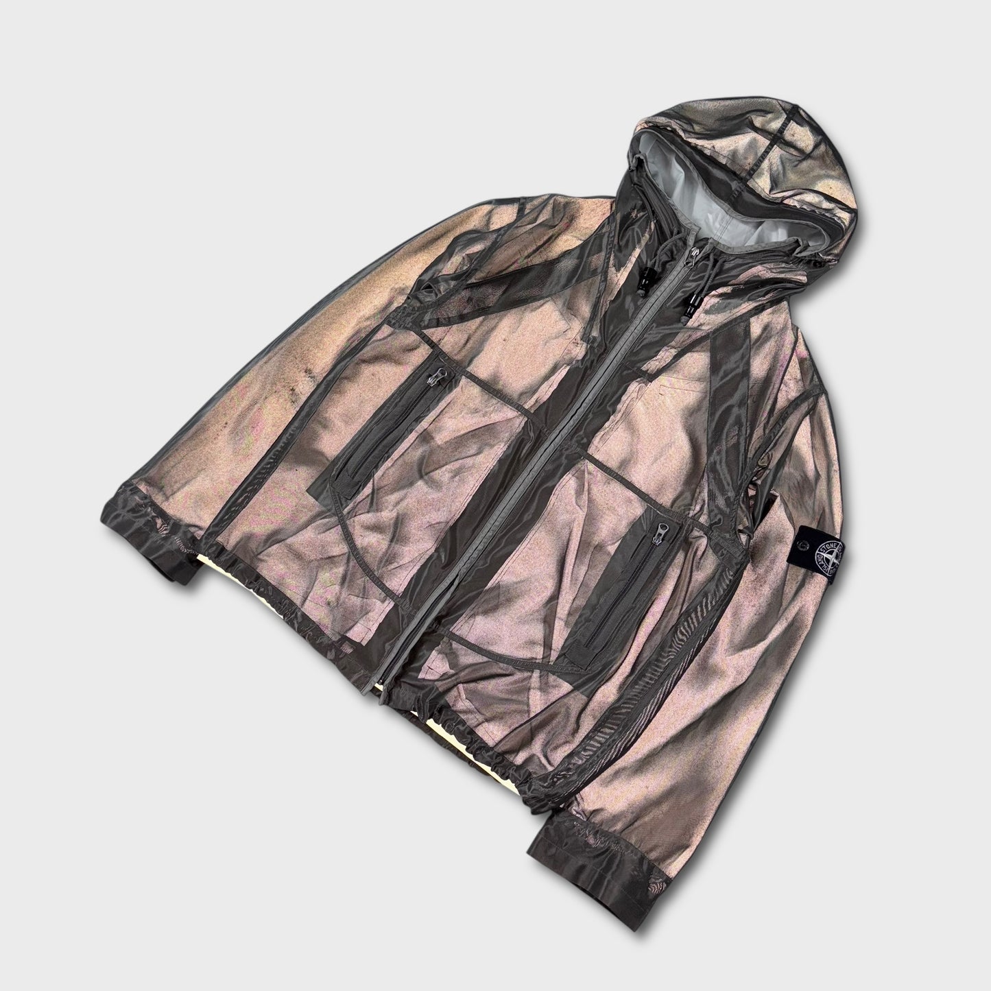 Stone Island Special Process 2007 Mesh Reflective Jacket XL