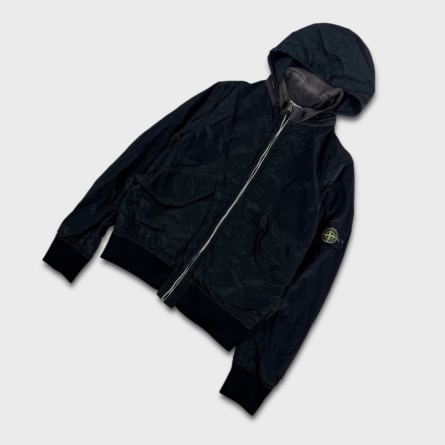Stone Island Black Nylon Shimmer Jacket M/L