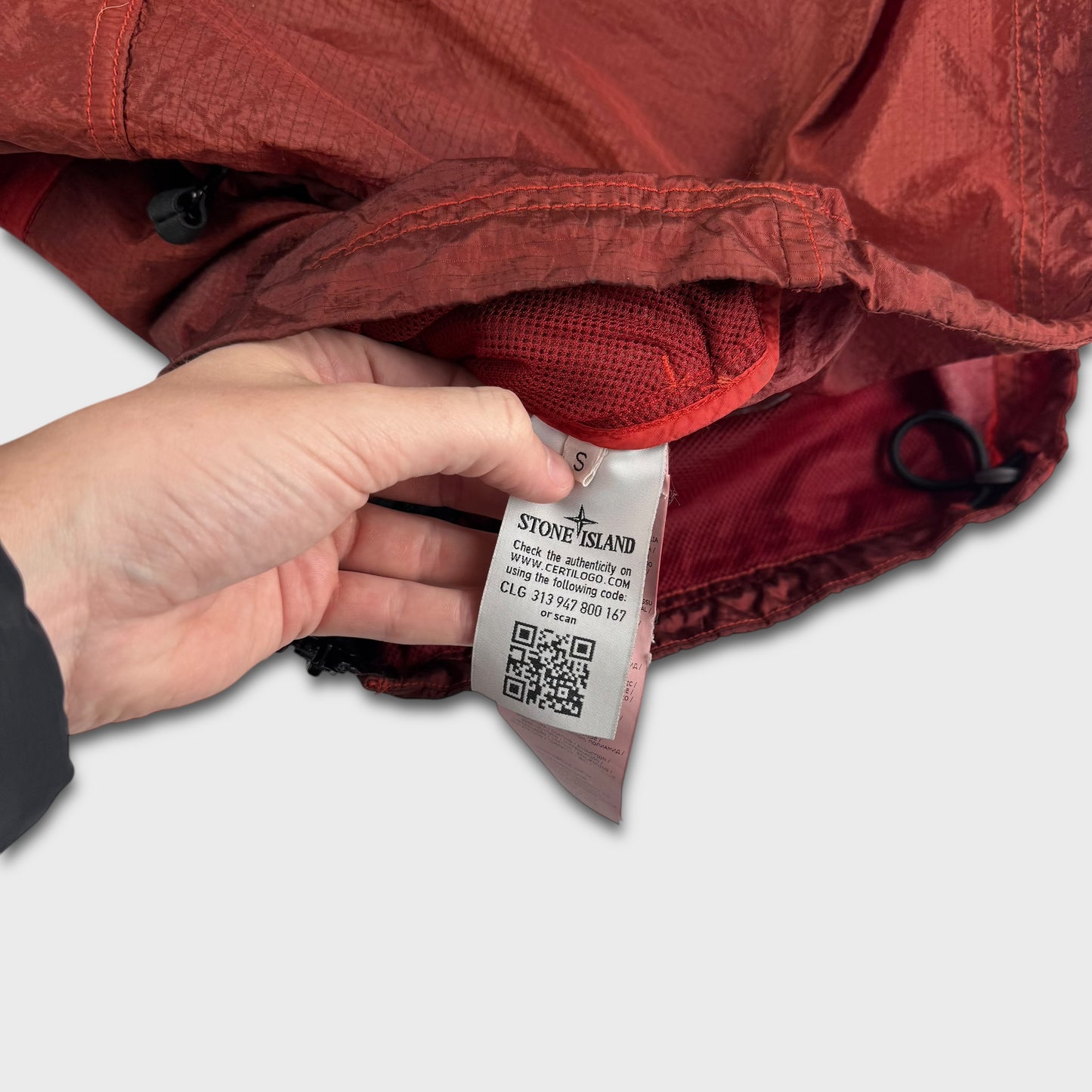 Stone Island Red Nylon Metal Watro Jacket S