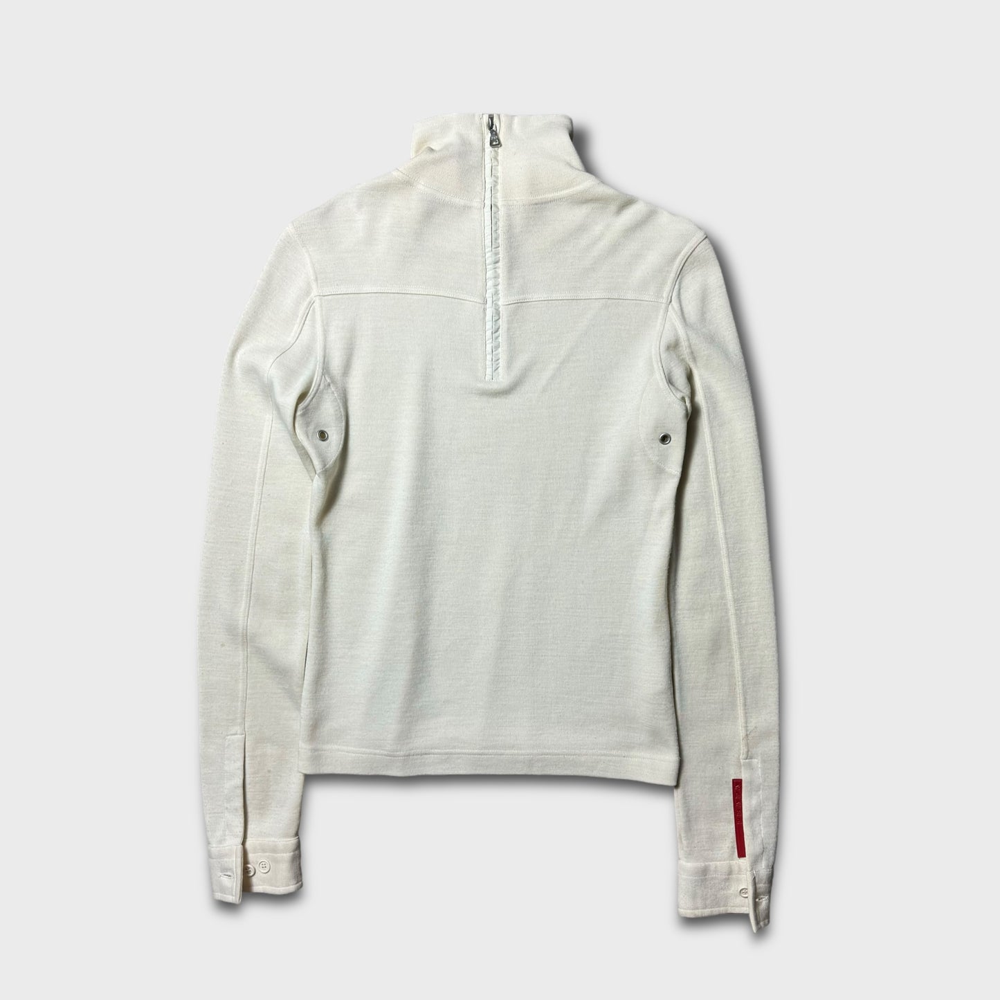 Prada Sport Women’s Bone Quarter Zip 6/8