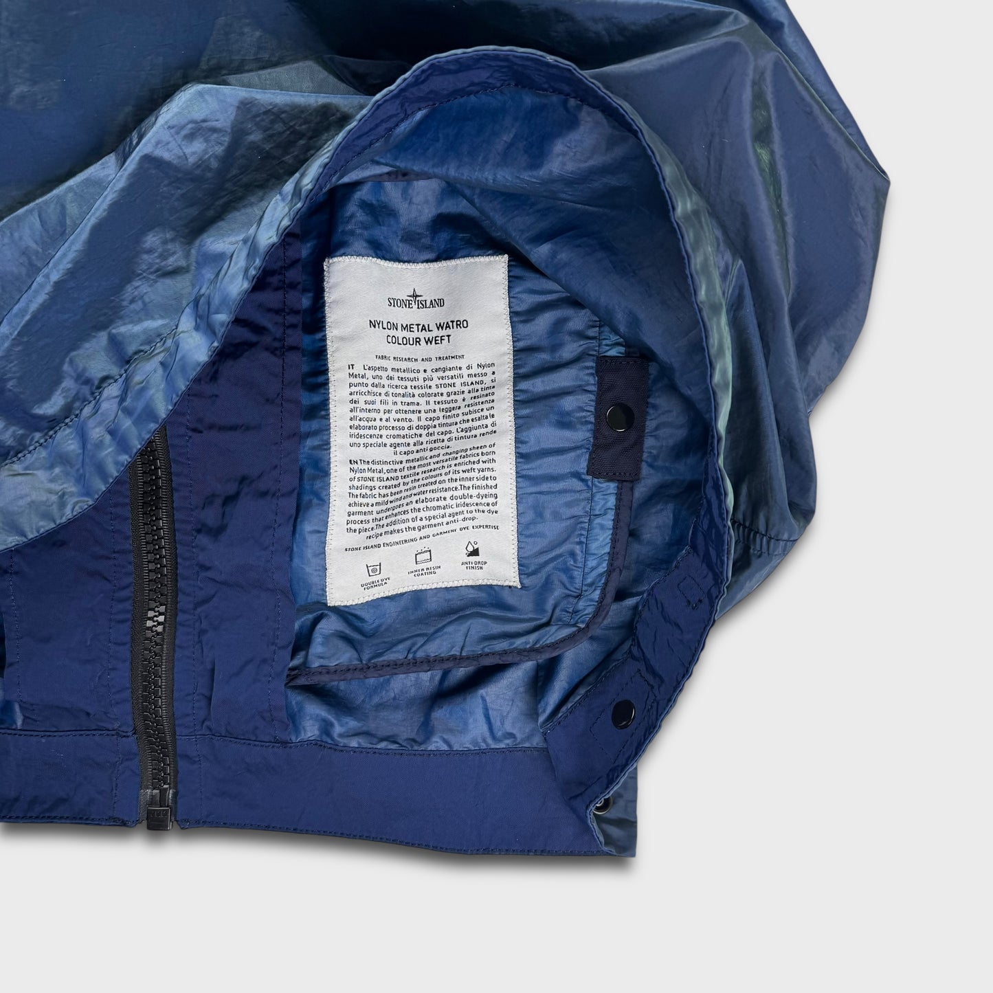 Stone Island Blue Nylon Metal Weft Jacket M