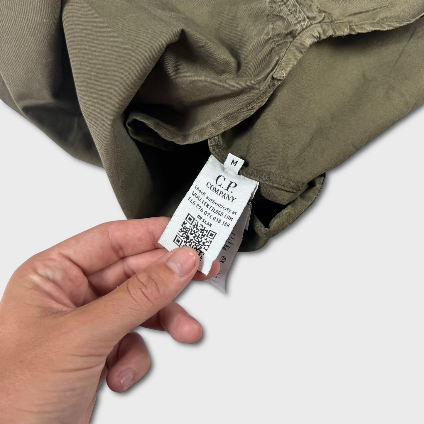 CP Company Olive Lens Zip Overshirt M