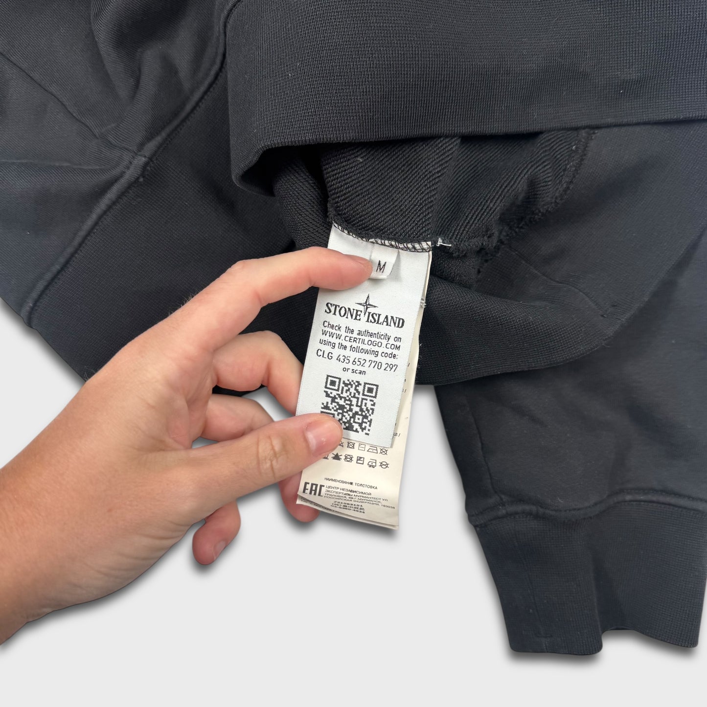 Stone Island Black Crewneck Sweatshirt M