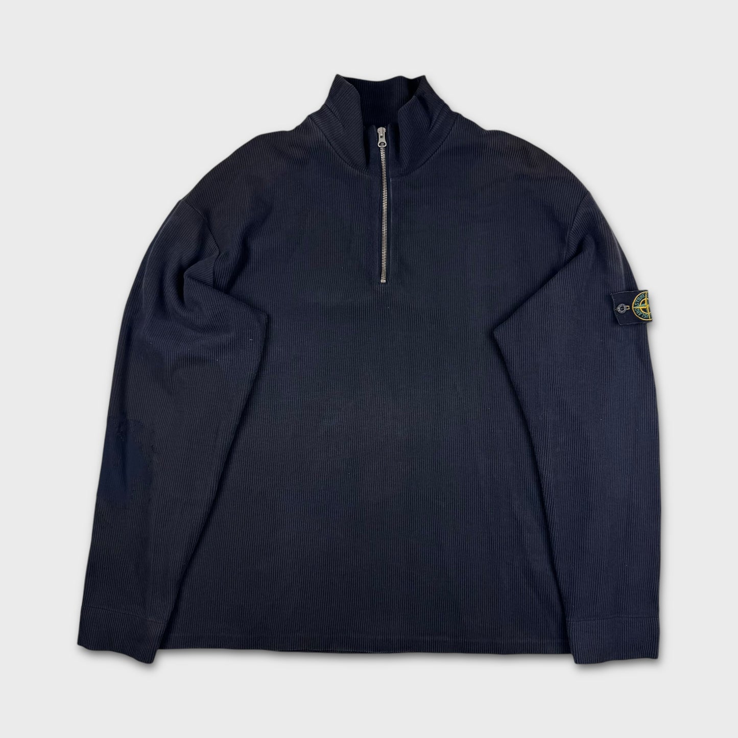 Stone Island Ribbed Cotton Quarter Zip XXL
