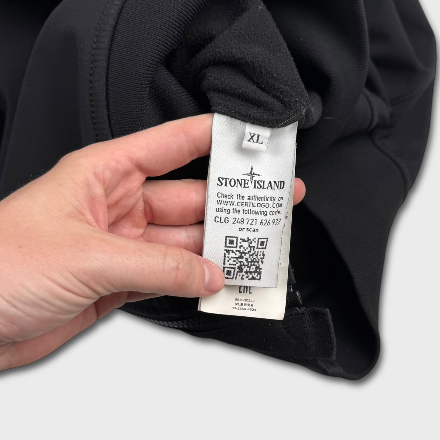Stone Island Black Soft Shell-R Jacket XL