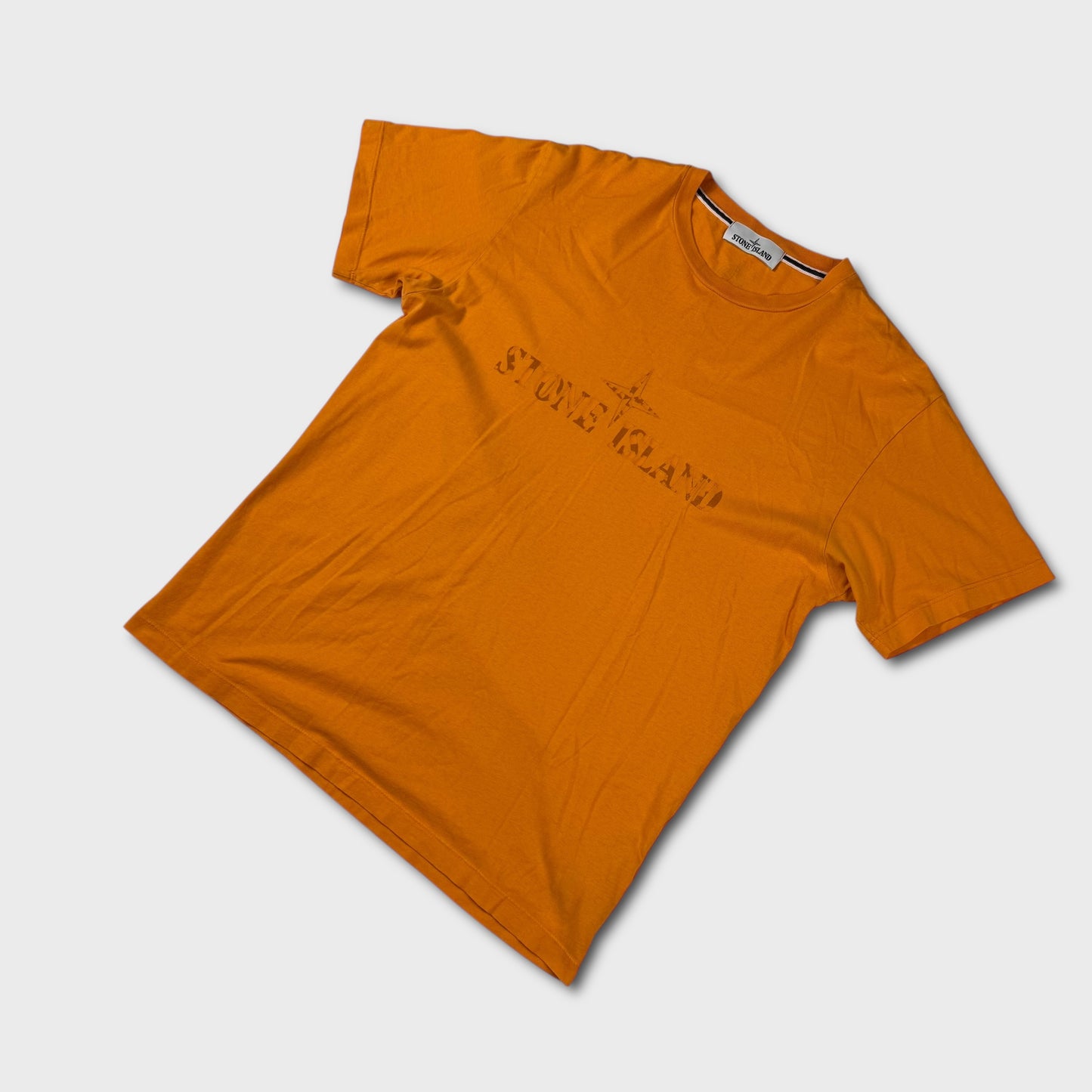Stone Island Camo Effect Spellout T-Shirt L