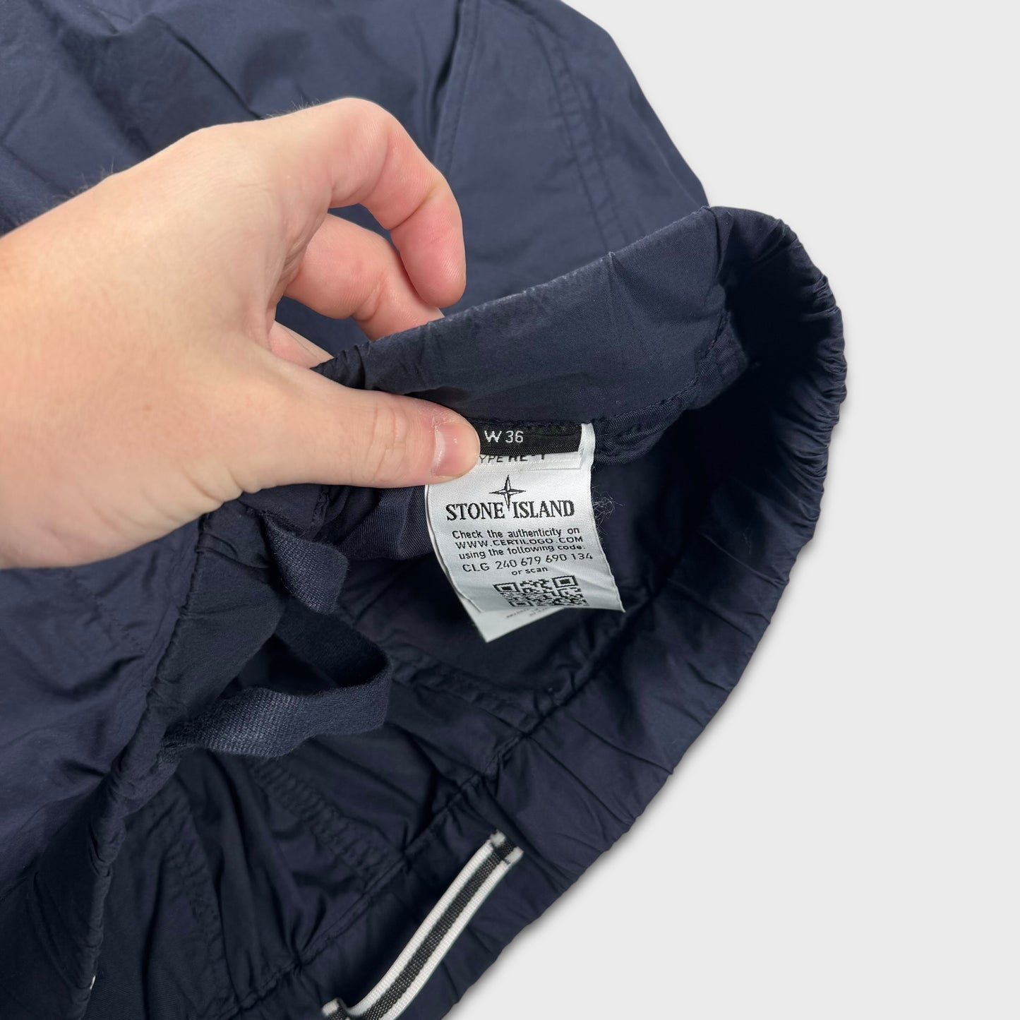 Stone Island Navy Tela Cargo Pants W36
