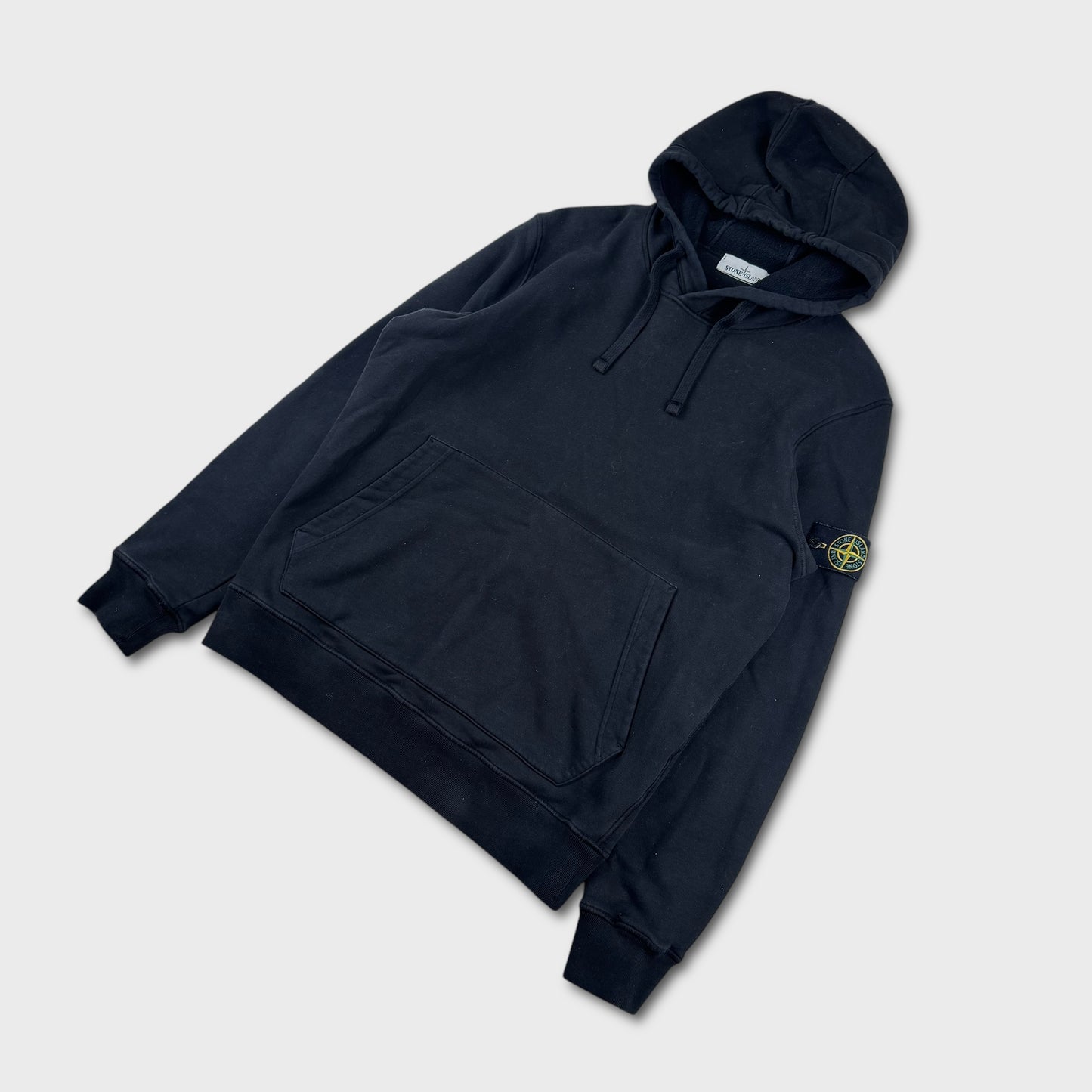 Stone Island Black Pullover Hoodie L