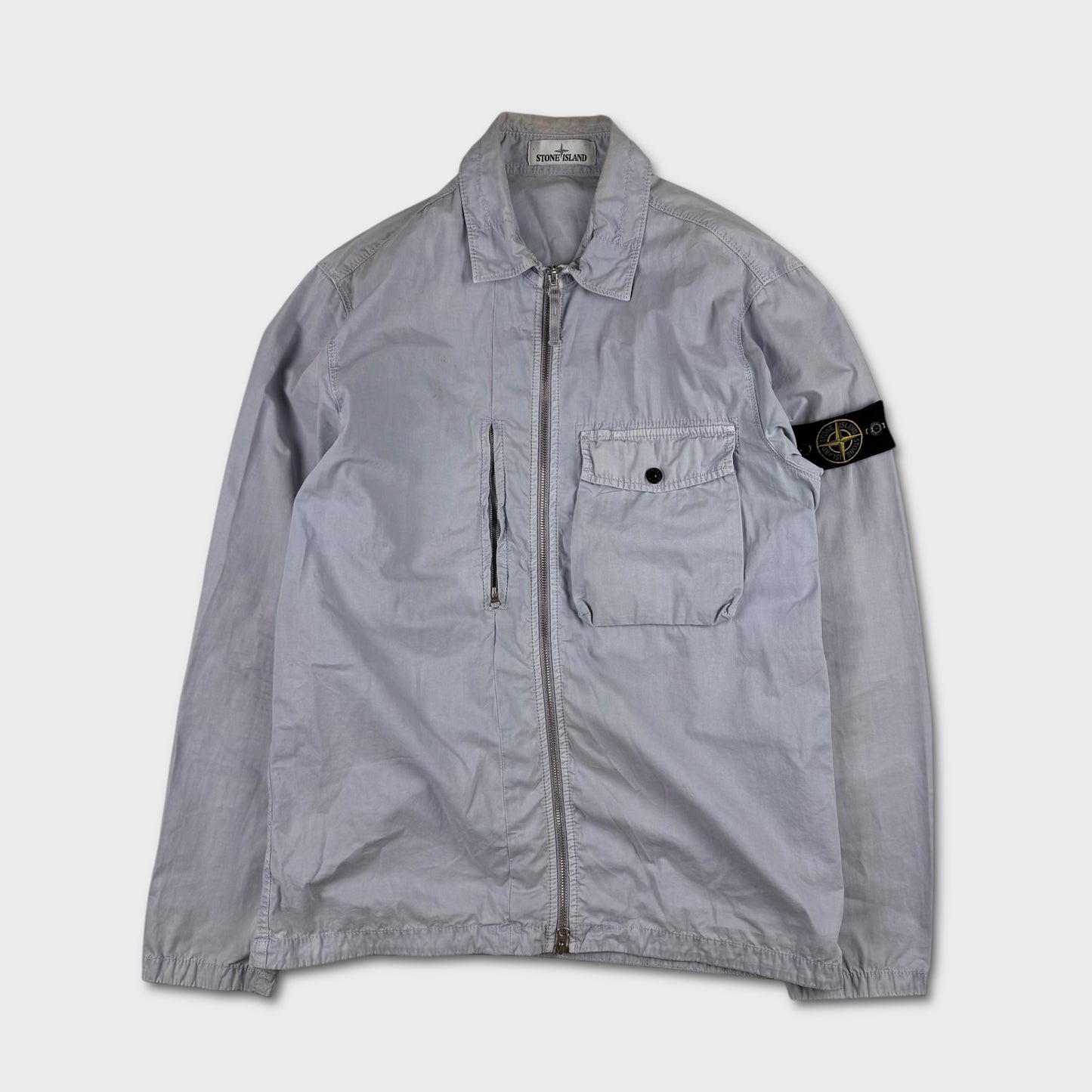 Stone Island Lavender Full Zip Overshirt L