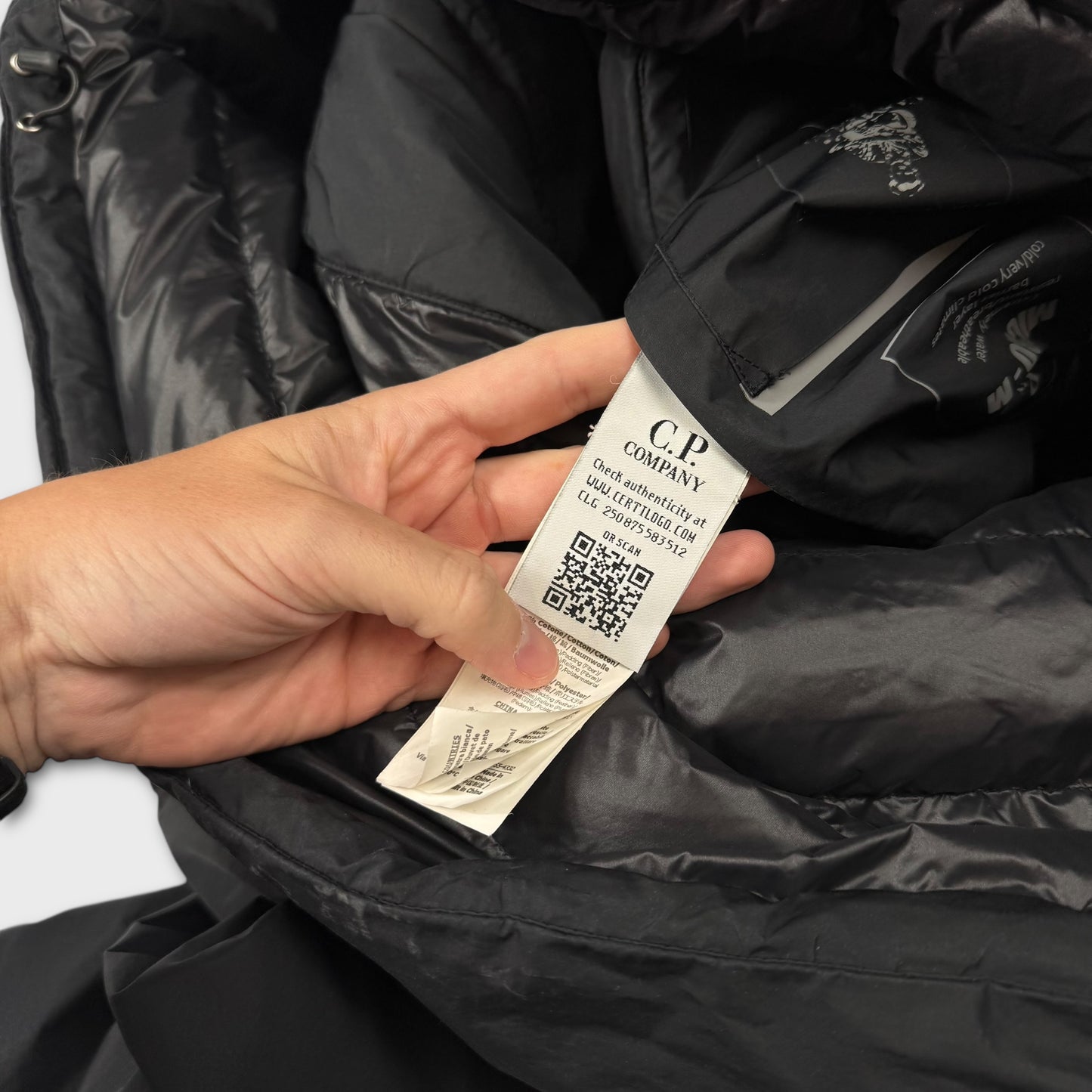 CP Company Black Micro-M Weather-Resistant Padded Parka Jacket L