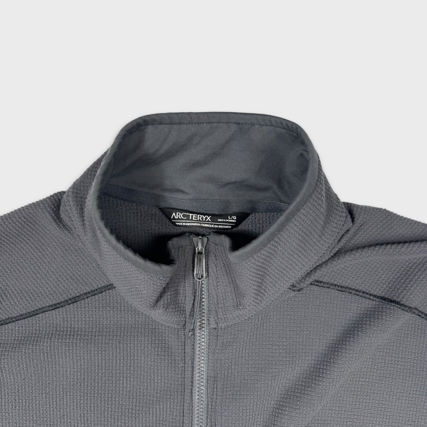 Arc’teryx Khaki Full Zip Waffle Fleece L