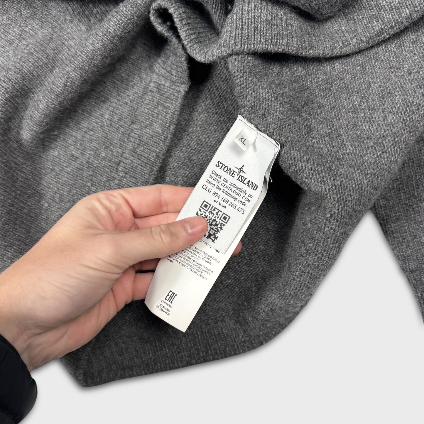 Stone Island Charcoal Grey Knit XL