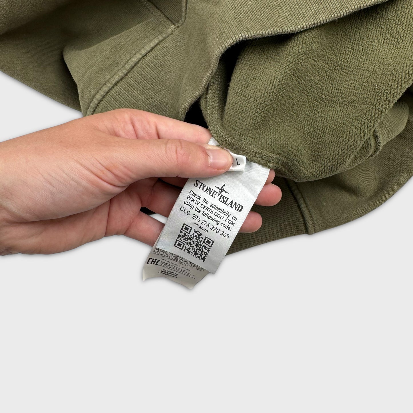 Stone Island Dark Olive Crewneck Sweatshirt L