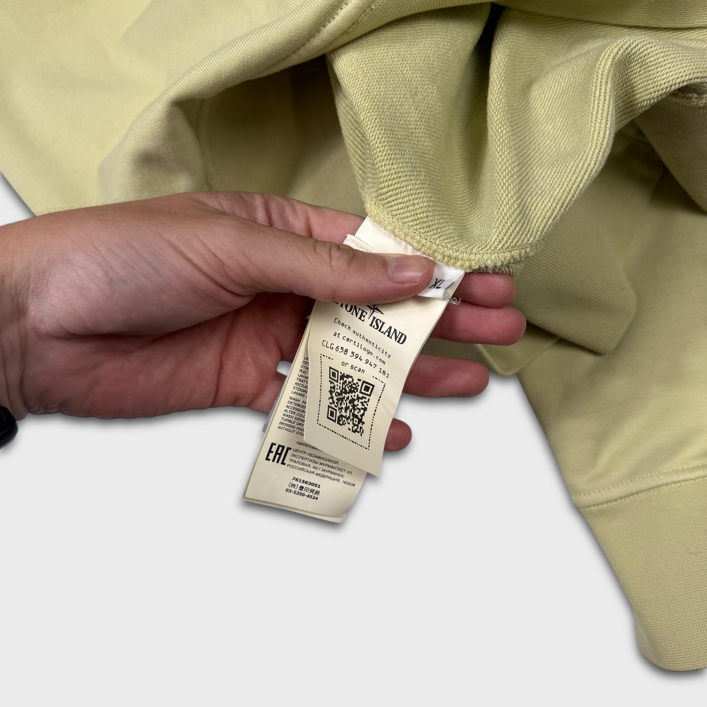 Stone Island Pistachio Yellow Crewneck XL