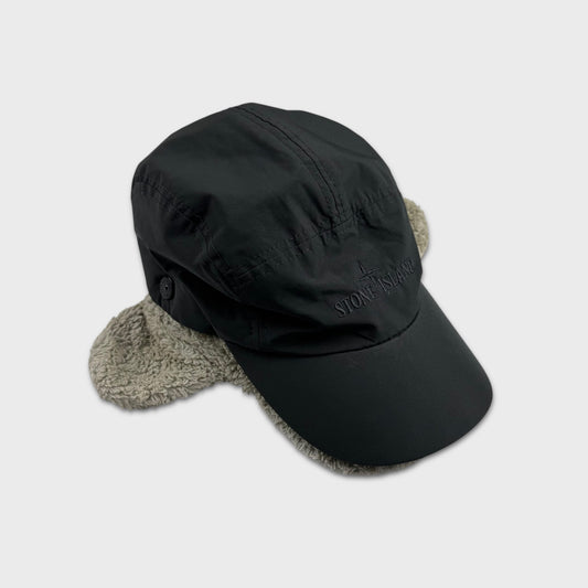 Stone Island 2 in 1 Nylon & Fleece Cap M