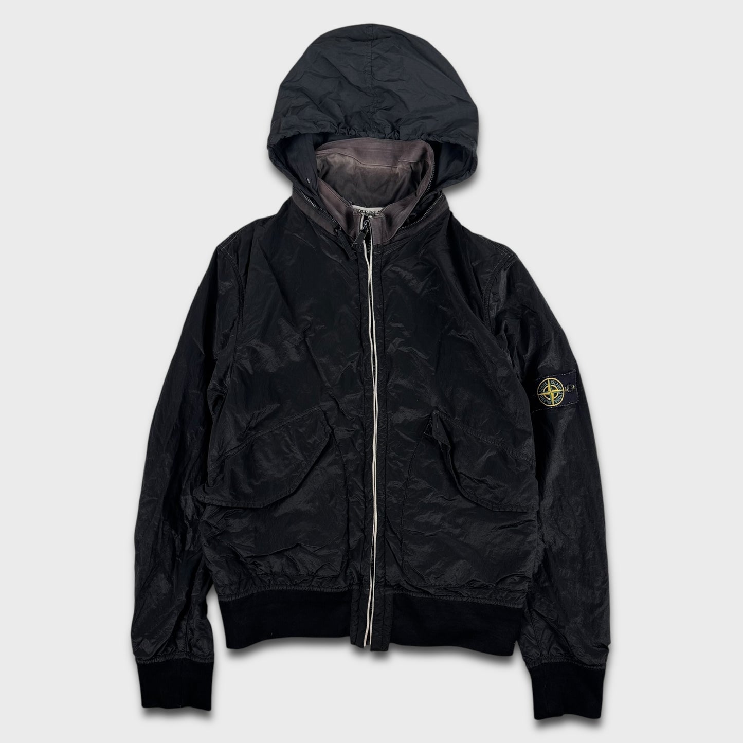 Stone Island Black Nylon Shimmer Jacket M/L