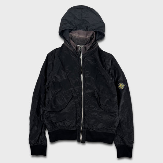 Stone Island Black Nylon Shimmer Jacket M/L