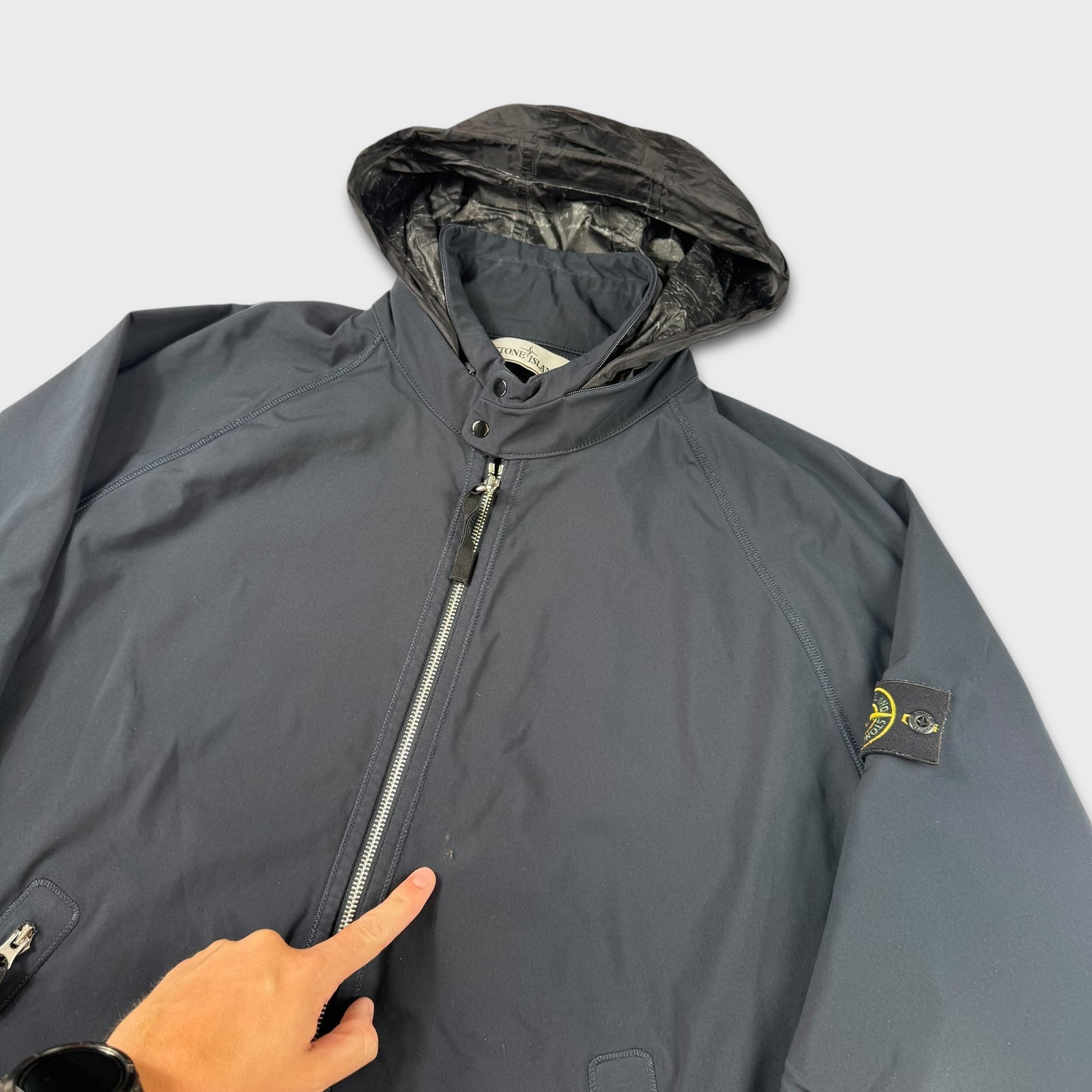Stone Island Navy Light Soft Shell-R Jacket XXL