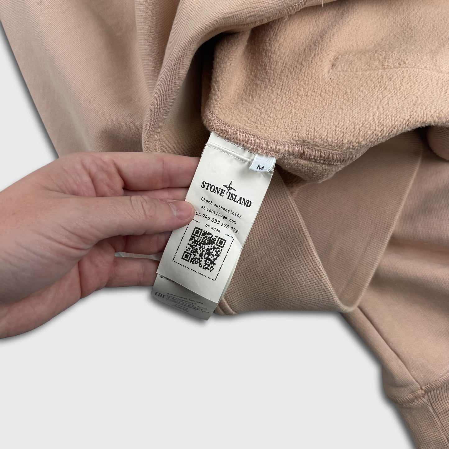 Stone Island Peach / Beige Hoodie M