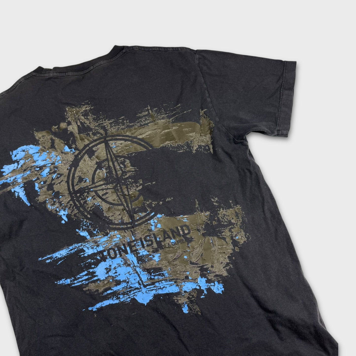 Stone Island Navy Graphic T-Shirt L