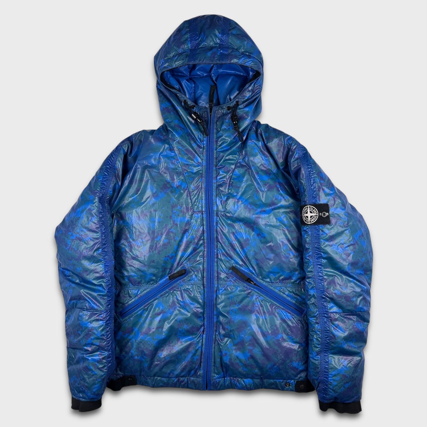 Stone Island 2007 Camo Goose Down Puffer Jacket L