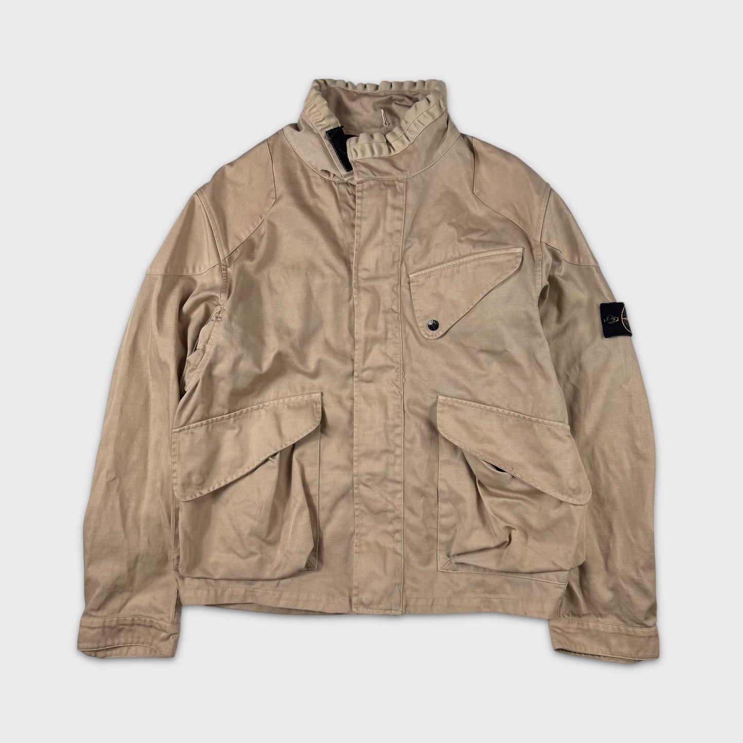 Stone Island 2004 Batavia Beige Cotton Jacket L