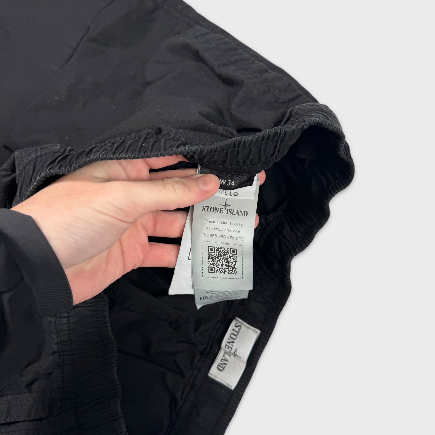 Stone Island Baggy Black Cargo Pants W34