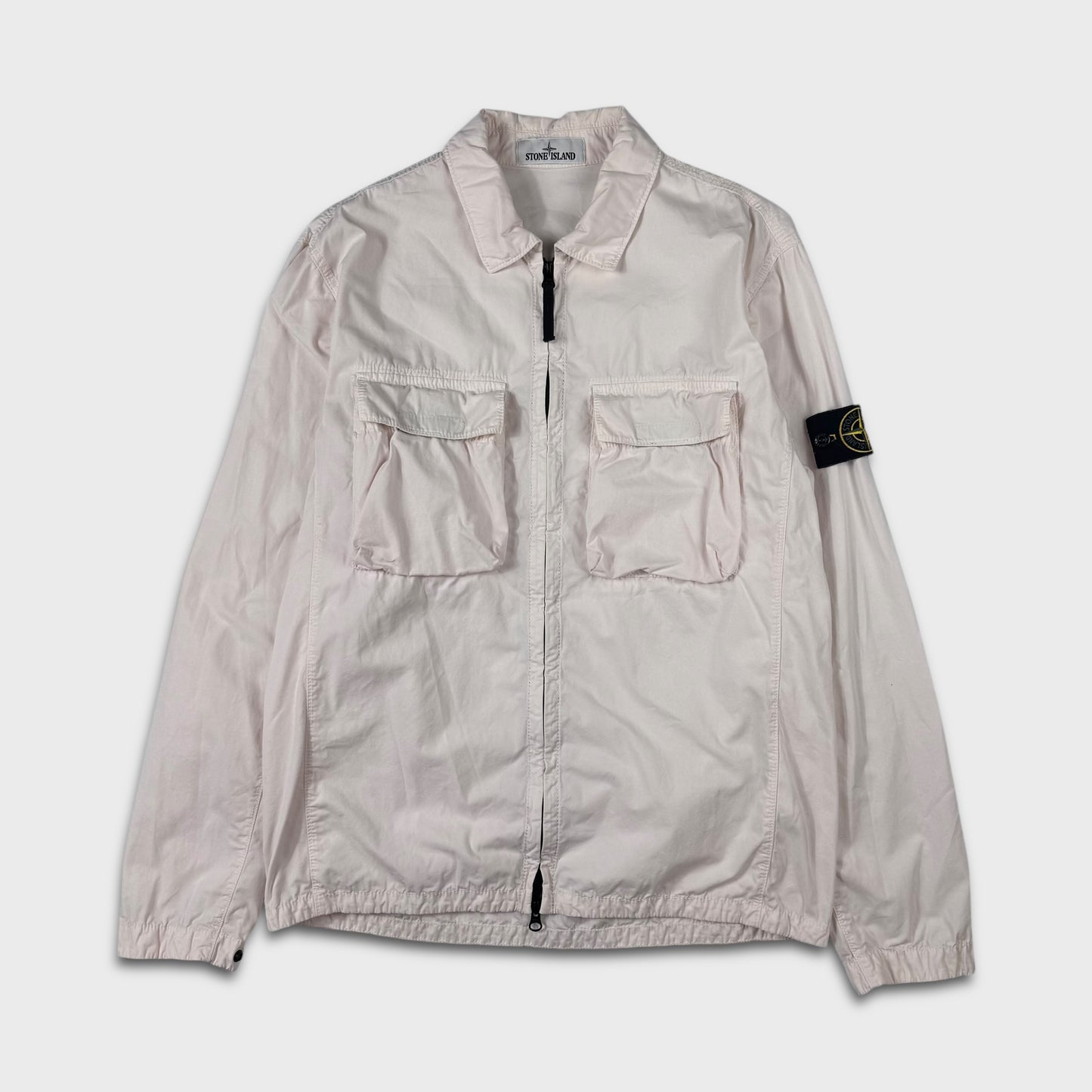 Stone Island Natural Full Zip Overshirt L
