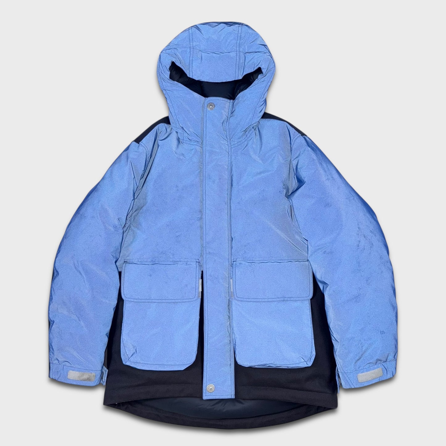 Stone Island Panno Resinato Plated Reflective Marina Down Jacket S