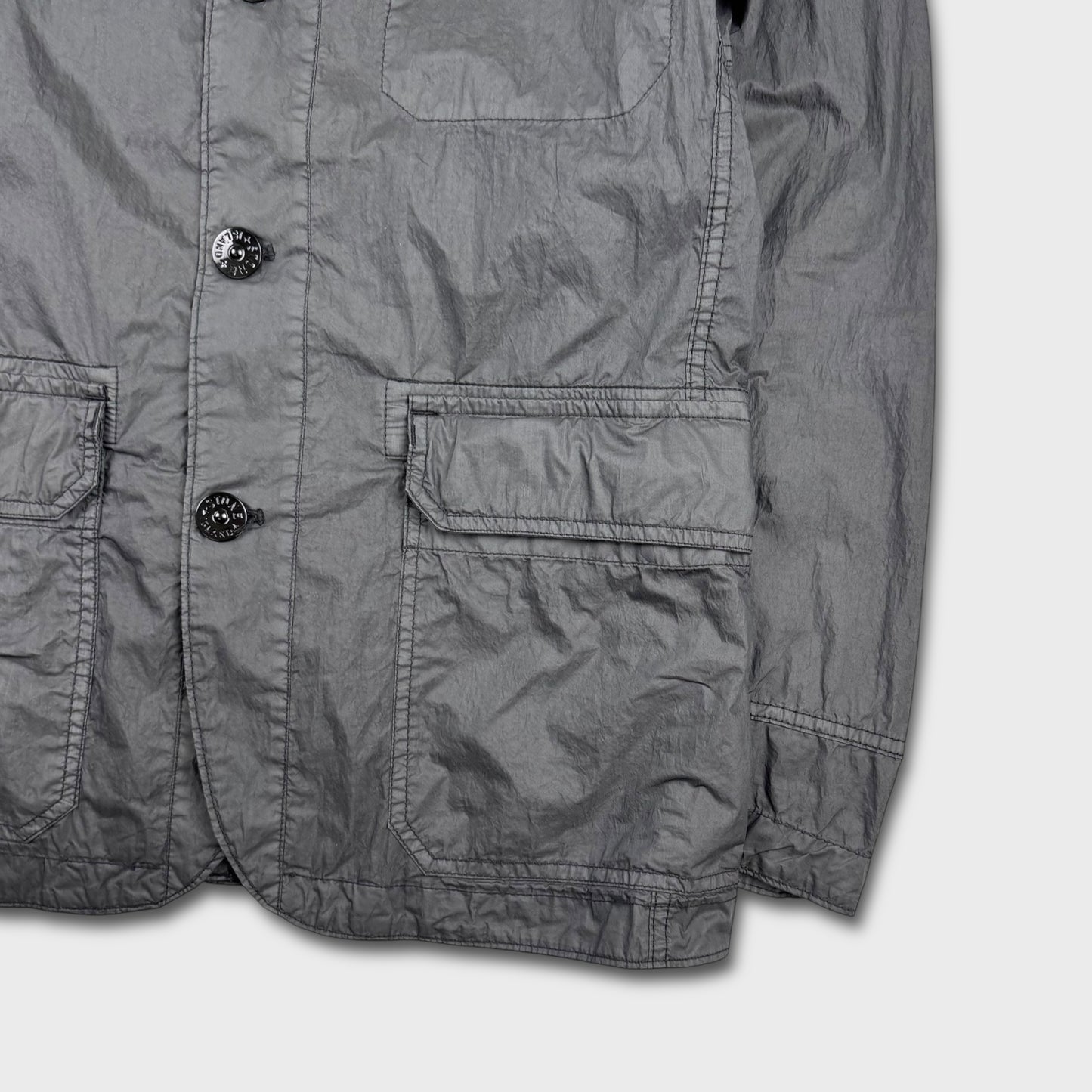 Stone Island Charcoal Grey ‘Mussola Watro’ Jacket L