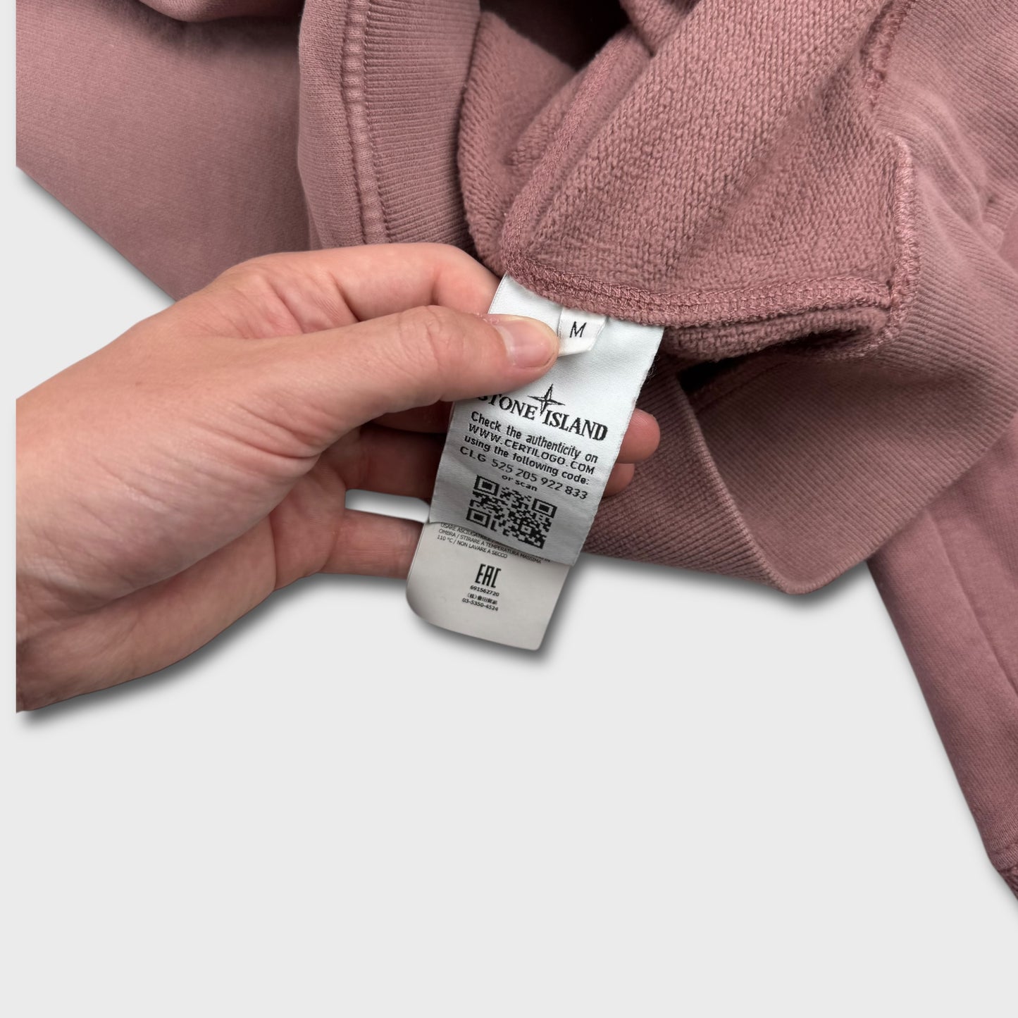 Stone Island Pink Crewneck Sweatshirt M