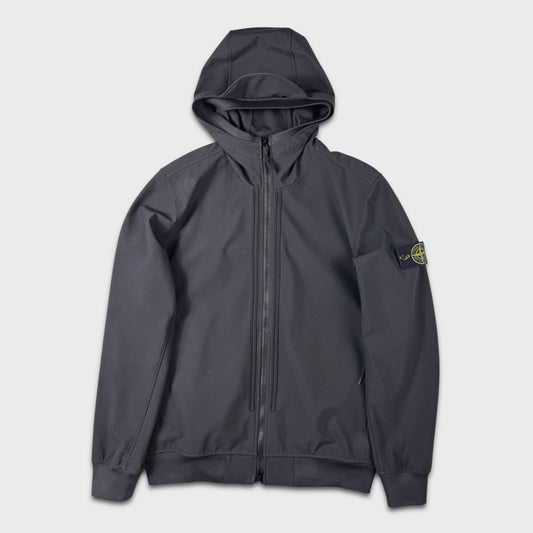 Stone Island Black e-Dye Soft Shell-R Jacket L