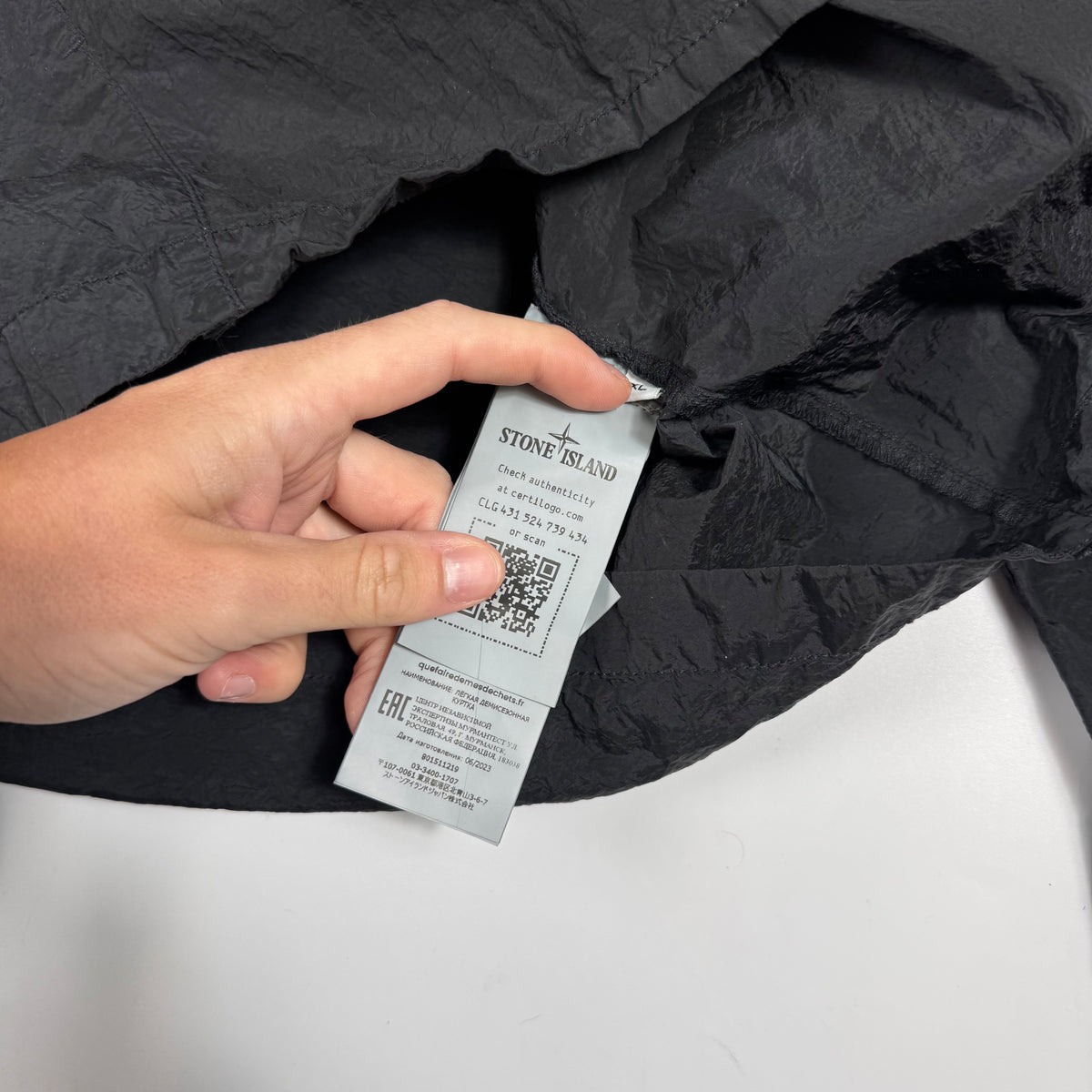 Stone Island Black Nylon Metal Overshirt XL