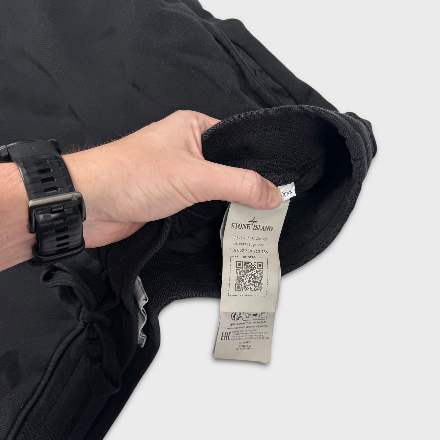 Stone Island Black Cotton Shorts XXL