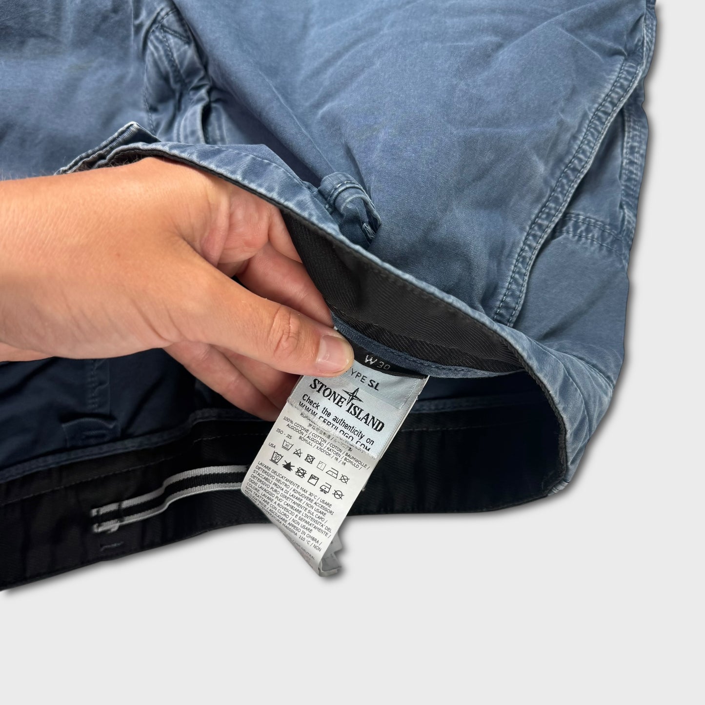 Stone Island Navy Cargo Shorts W30