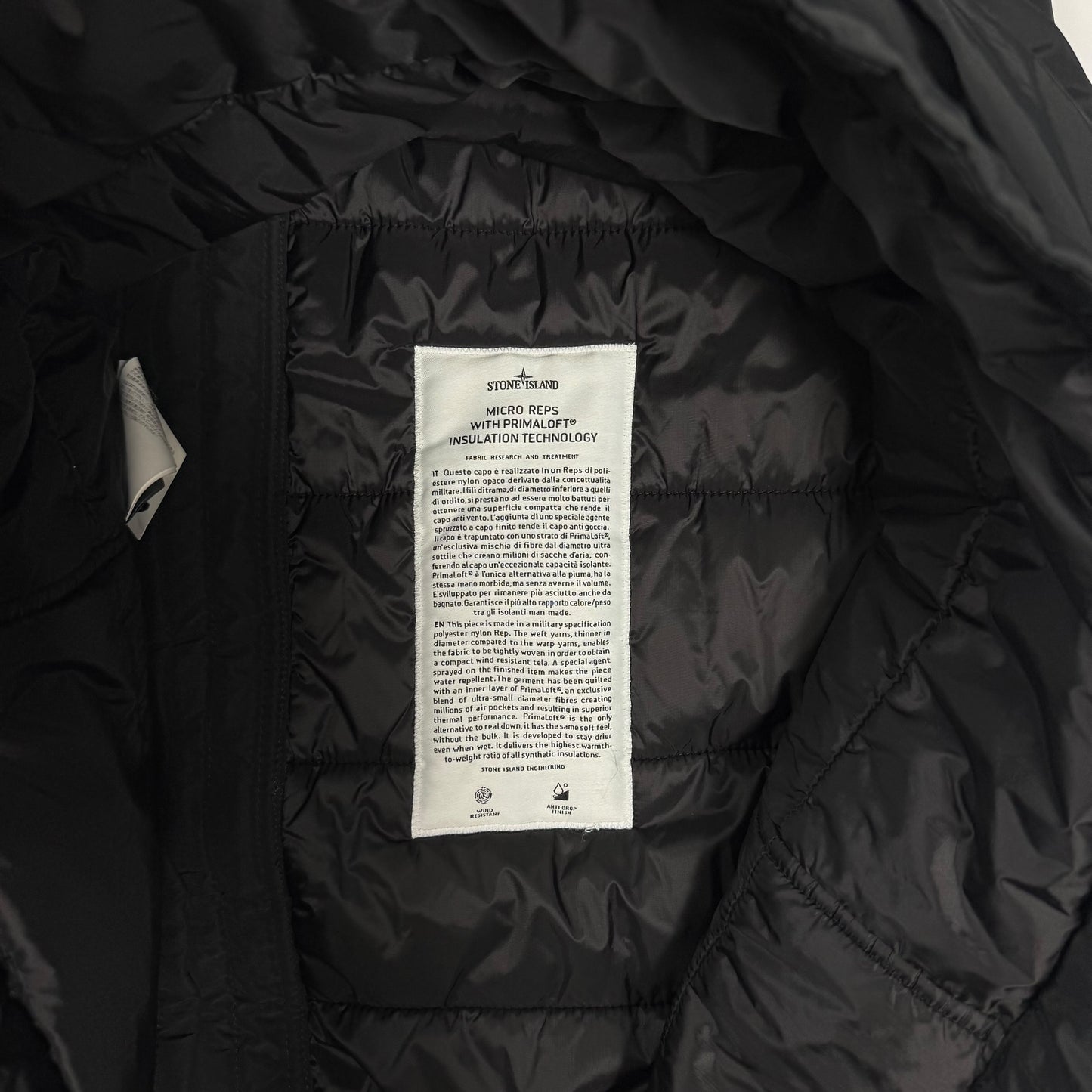 Stone Island Micro Reps Primaloft Insulation Technology Parka Jacket XL