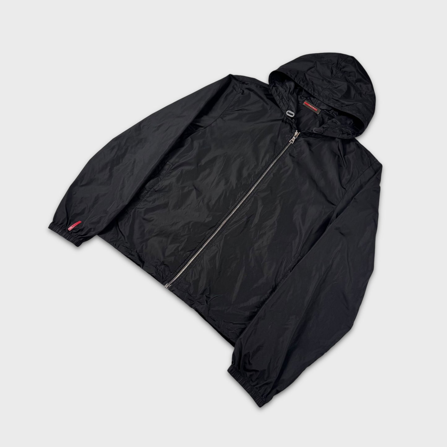 Prada Sport Black Nylon Windbreaker Jacket L