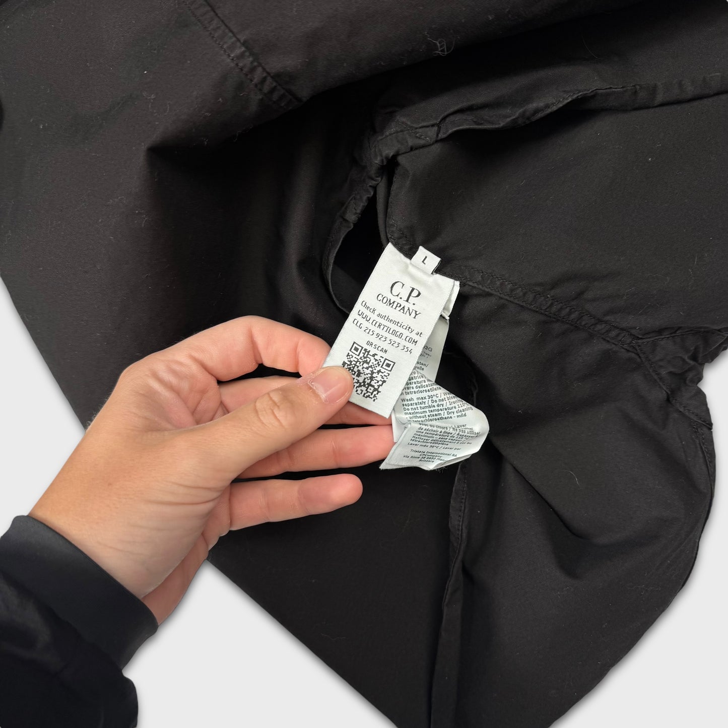 CP Company Black Lens Full Zip Overshirt L
