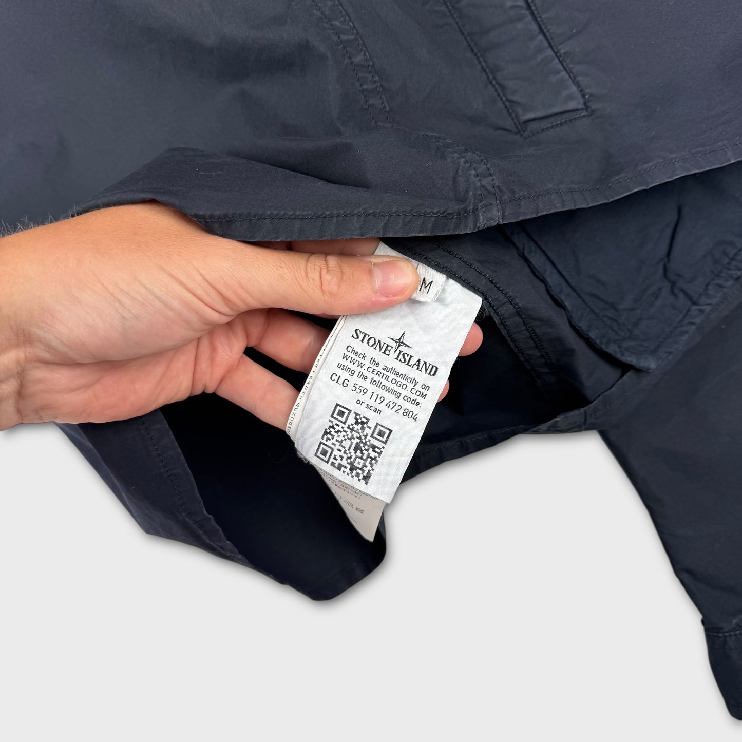 Stone Island ‘Ghost’ Navy Tela Overshirt M