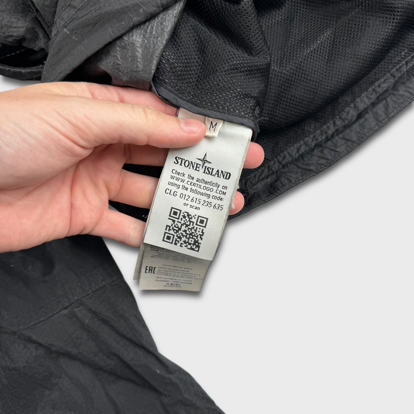 Stone Island Black Nylon Metal Watro M