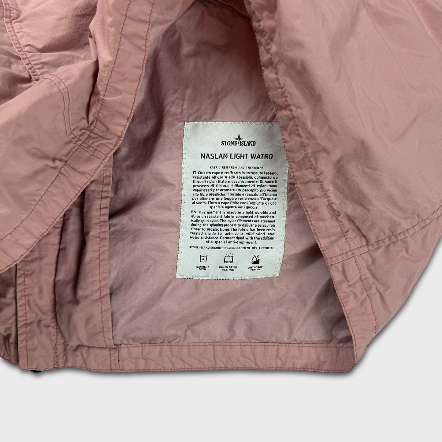 Stone Island Pink Naslan Light Watro Jacket L