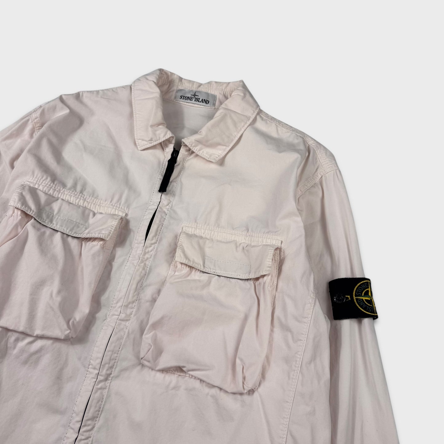 Stone Island Natural Full Zip Overshirt L