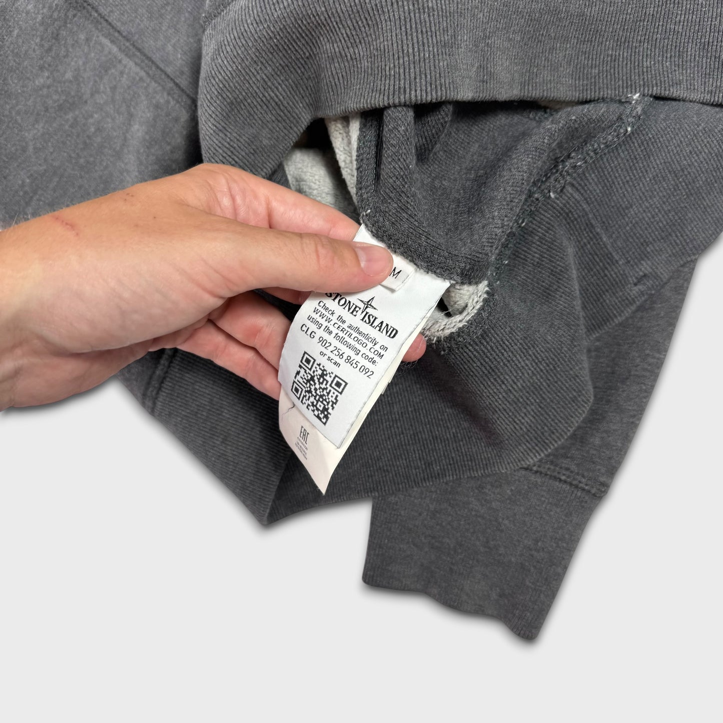 Stone Island Charcoal Crewneck Sweatshirt M