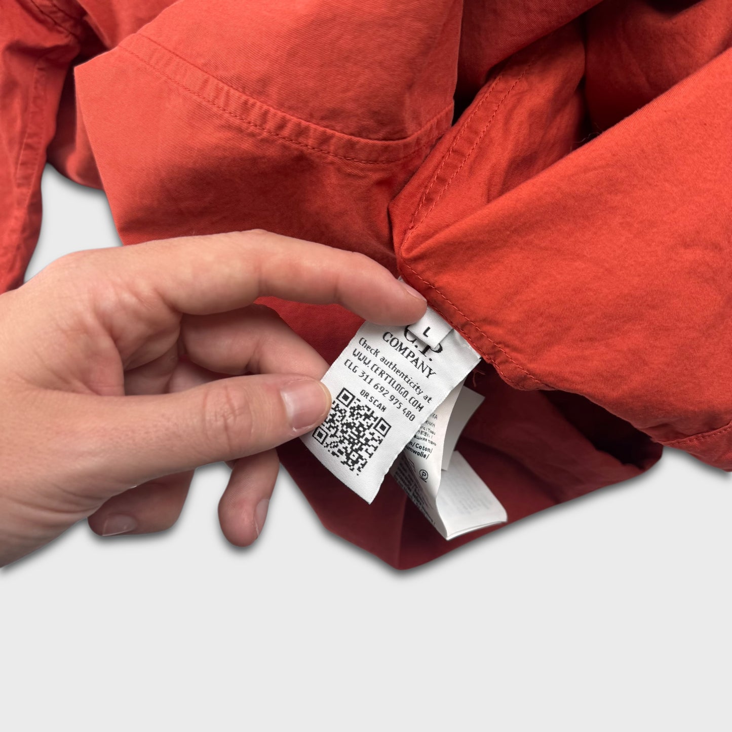 CP Company Red Pullover Smock Jacket L