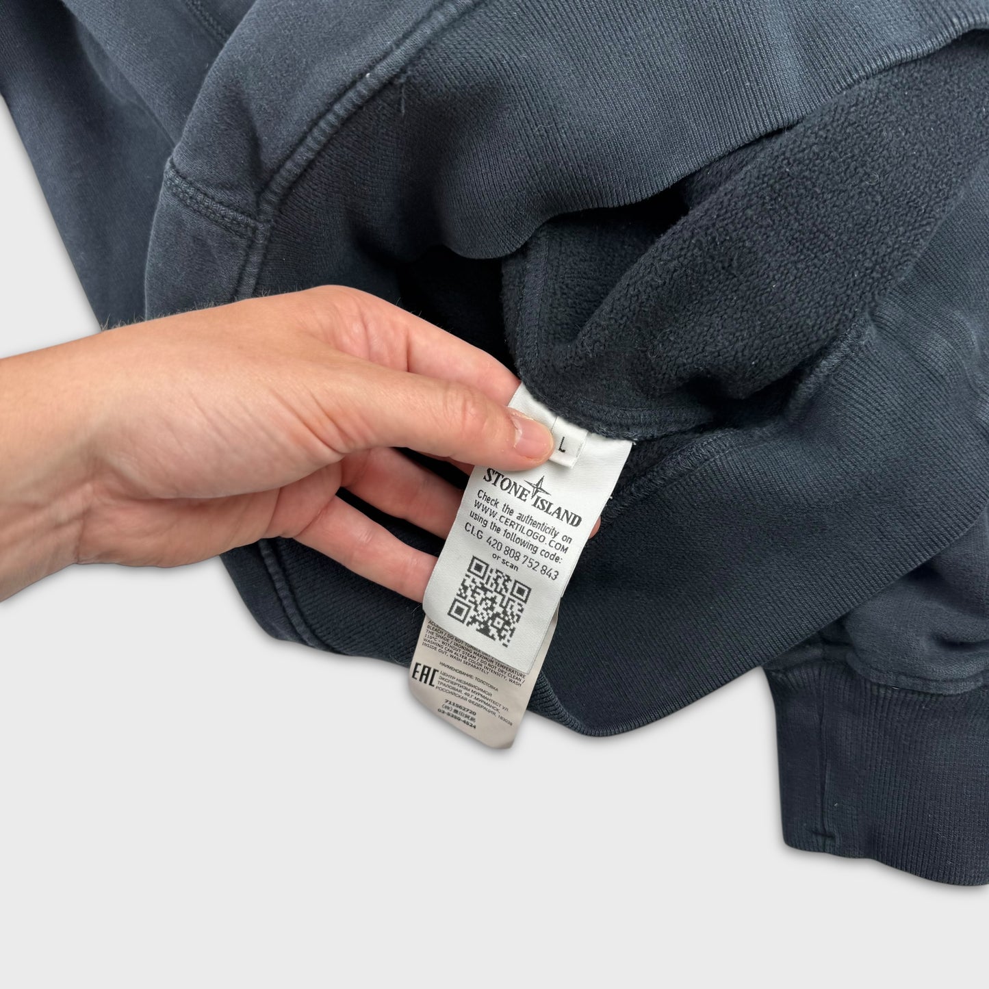 Stone Island Navy Crewneck Sweatshirt L