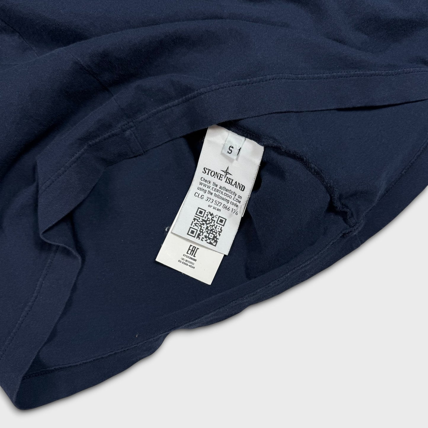 Stone Island Navy Spellout T-Shirt S