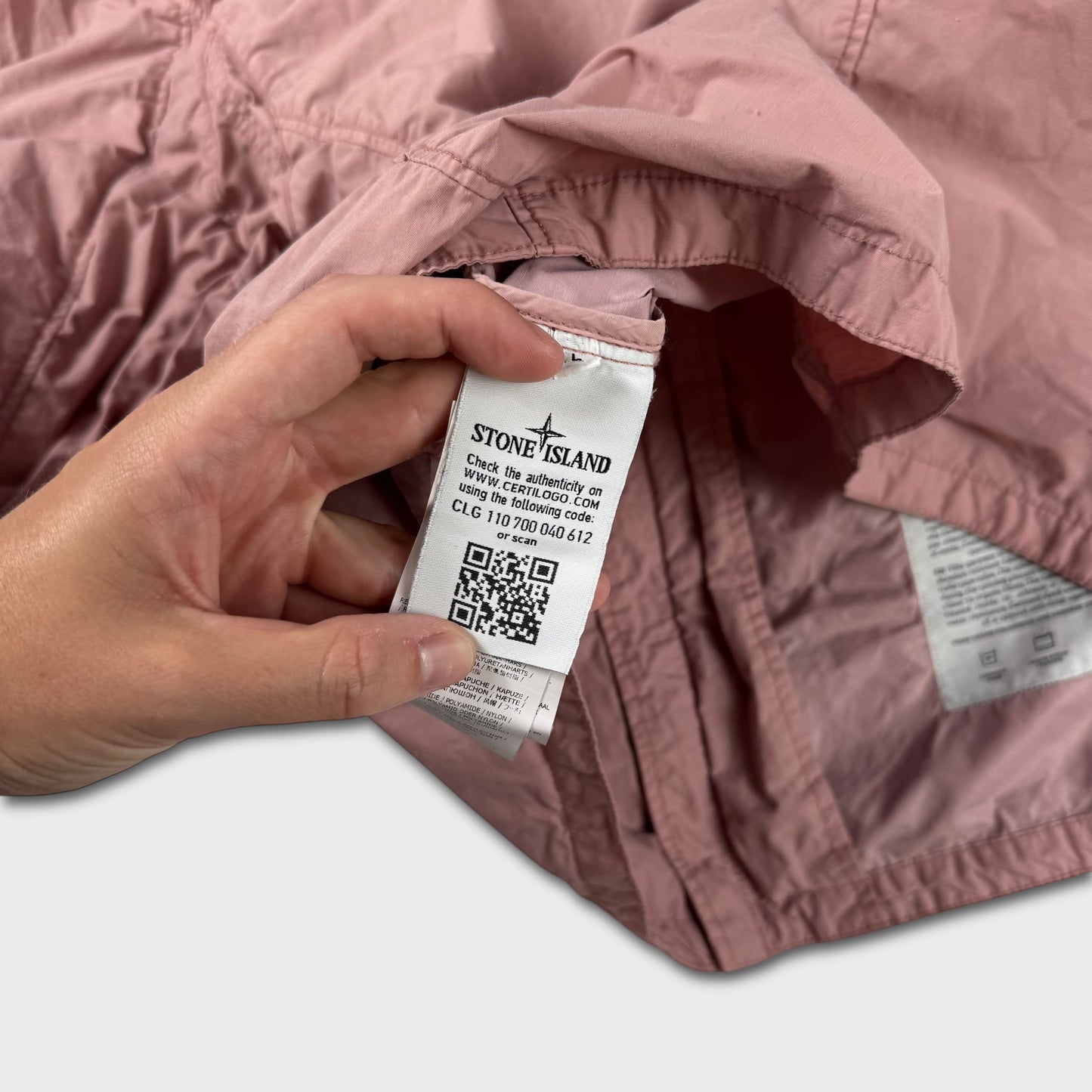 Stone Island Pink Naslan Light Watro Jacket L