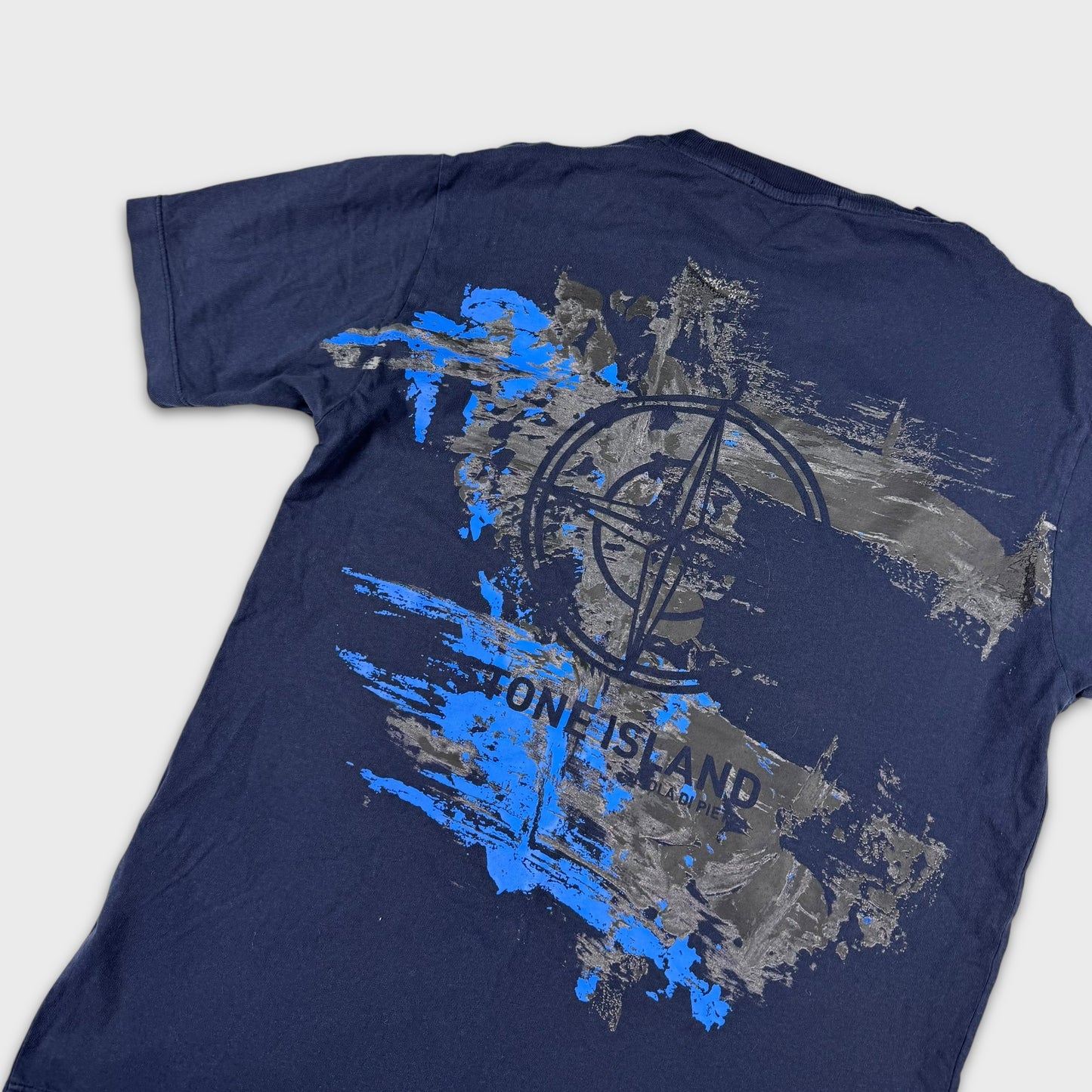 Stone Island Navy Graphic T-Shirt M