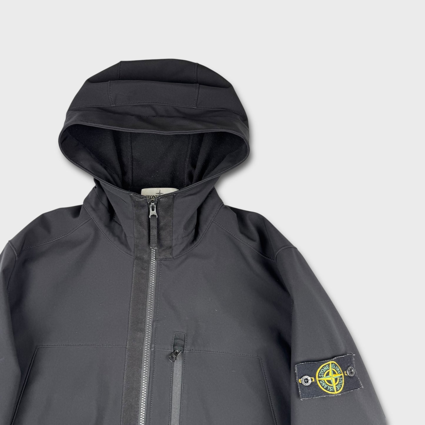 Stone Island Black Soft Shell-R Jacket XL